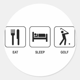 Eat Sleep Golf Sticker