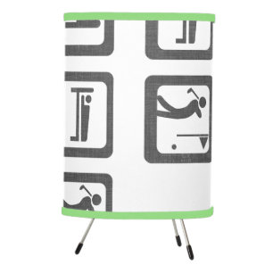 Eat Sleep Golf Tripod Lamp