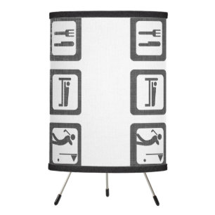 Eat Sleep Golf Tripod Lamp