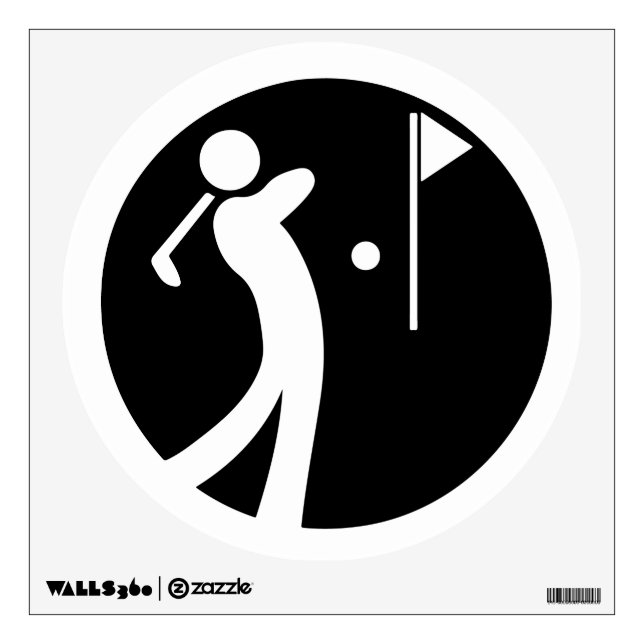 Eat Sleep Golf Wall Sticker (Front)