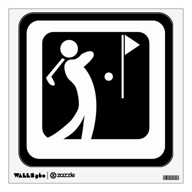 Eat Sleep Golf Wall Sticker (Front)