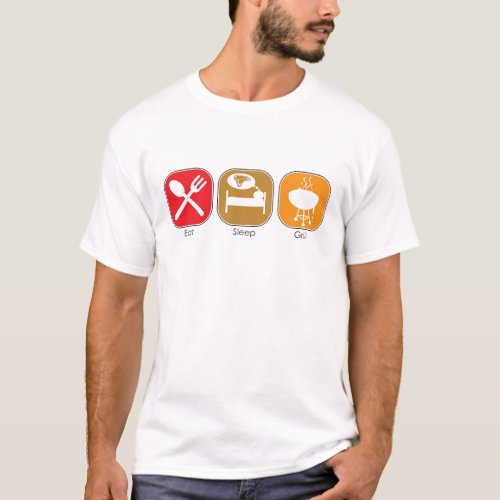 Eat Sleep Grill T_Shirt