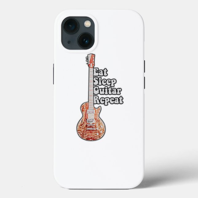 Eat sleep guitar repeat. motivational quote Case-Mate iPhone case (Back)