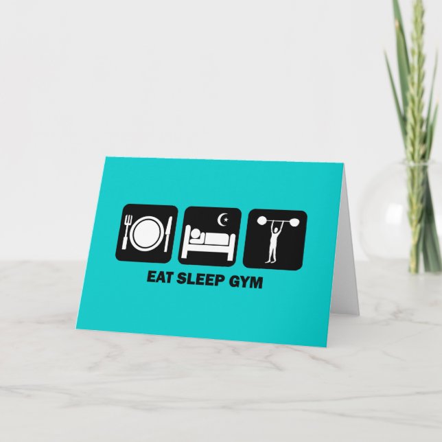 eat sleep gym card (Front)