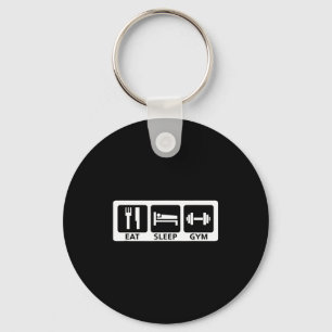 Eat Sleep Gym Fitness Trainer Workout Gift  Keychain