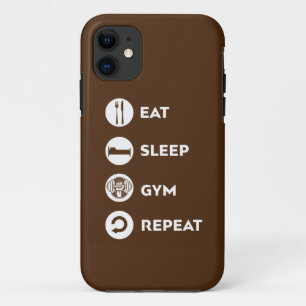 EAT SLEEP GYM REPEAT  iPhone 11 CASE