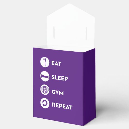 EAT SLEEP GYM REPEAT  FAVOR BOXES