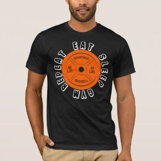 Eat Sleep Gym Repeat Gym Shirt Workout Fitness Tee