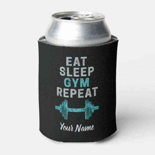 Eat Sleep Gym Repeat Gymnastic Vintage For Workout Can Cooler