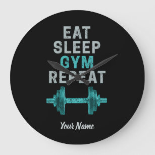 Gym Lover Gift Eat Gym Sleep Repeat Workout Poster by Jeff