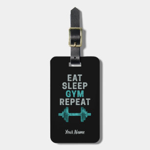 Eat Sleep Gym Repeat Gymnastic Vintage For Workout Luggage Tag