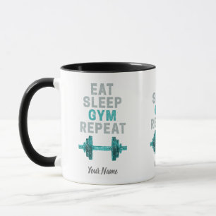 Eat Sleep Gym Repeat Gymnastic Vintage For Workout Mug
