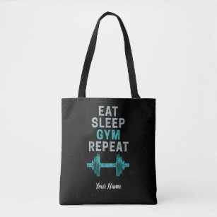 Eat Sleep Gym Repeat Gymnastic Vintage For Workout Tote Bag