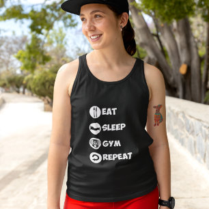 Eat Sleep Gym Repeat Icon Tank Top