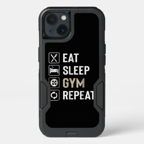 Eat Sleep Gym Repeat Perfect Gift Workout Lovers iPhone 13 Case