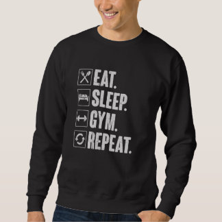 Eat Sleep Gym Repeat Vintage Workout Sweatshirt