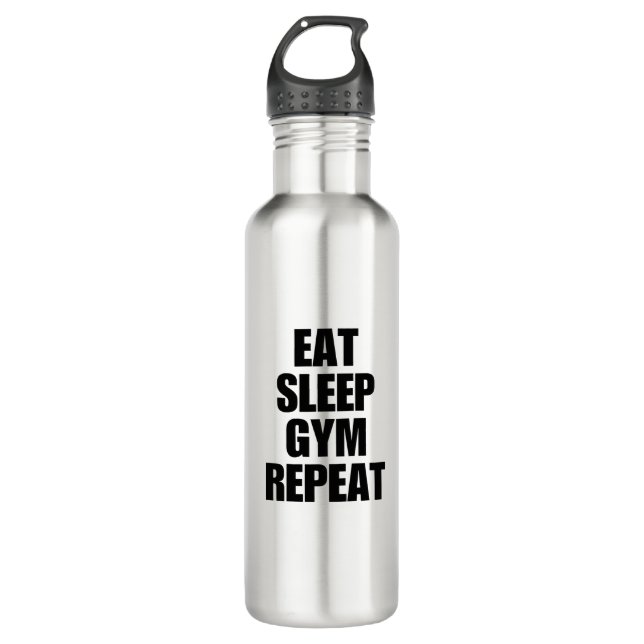 Eat Sleep Gym Repeat Water Bottle (Front)