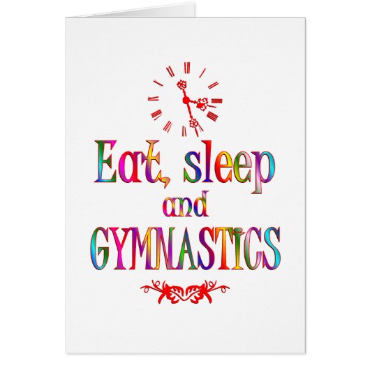 Eat, Sleep Gymnastics Cards (Front)