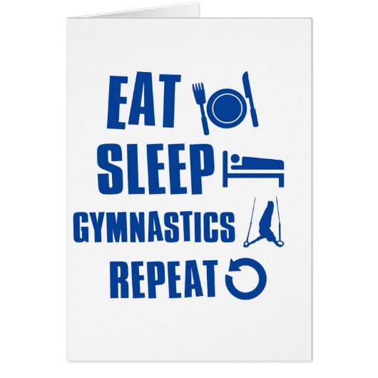 Eat sleep gymnastics cards (Front)