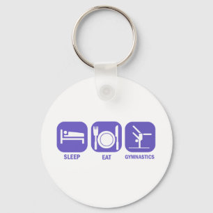EAT SLEEP GYMNASTICS KEYCHAIN