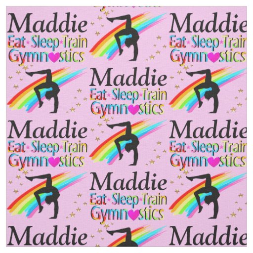 EAT SLEEP GYMNASTICS PERSONALIZED FABRIC