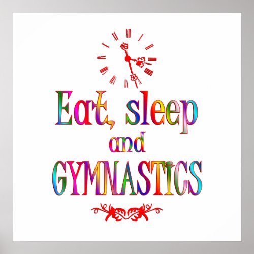 Eat Sleep Gymnastics Poster