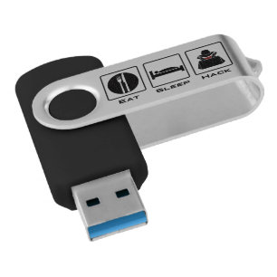 Eat Sleep Hack Flash Drive