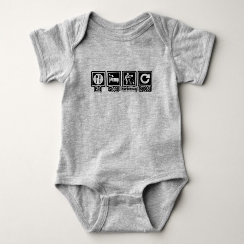 Eat Sleep Hairdresser Repeat Baby Bodysuit