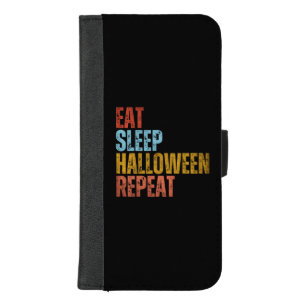 EAT SLEEP HALLOWEEN REPEAT iPhone 8/7 PLUS WALLET CASE