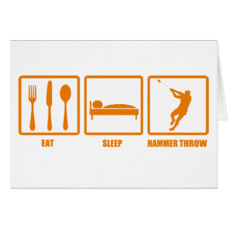 Eat Sleep Hammer Throw Cards