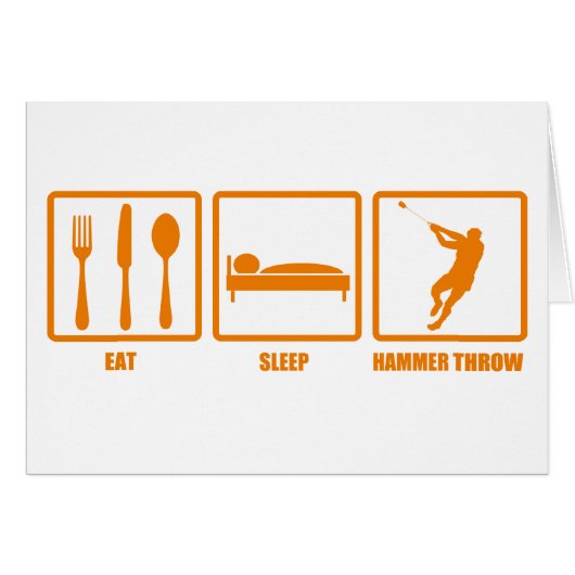 Eat Sleep Hammer Throw Cards (Front Horizontal)