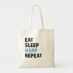 Eat, Sleep, Harp, Repeat Tote Bag