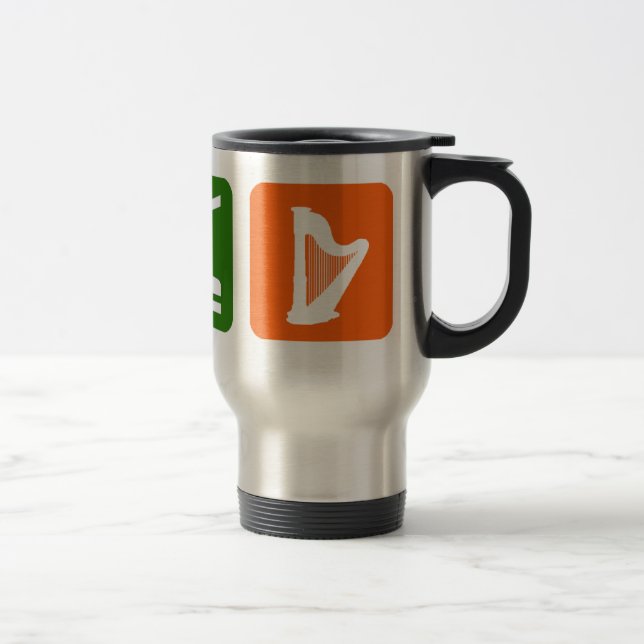 Eat Sleep Harp Travel Mug (Right)