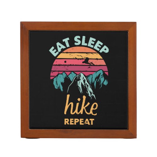 Eat Sleep Hike Repeat Desk Organizer