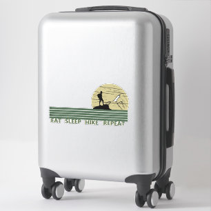 eat sleep hike repeat hiking wild sticker