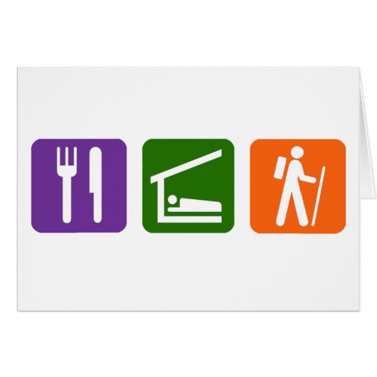 Eat Sleep Hiking Cards (Front Horizontal)