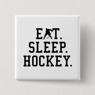 Eat Sleep Hockey - Hockey Lovers      Button