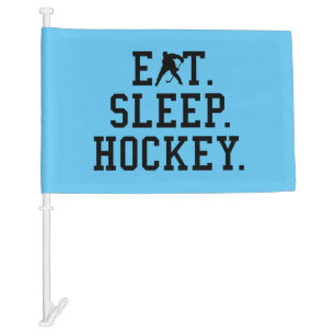 Eat Sleep Hockey - Hockey Lovers Car Flag