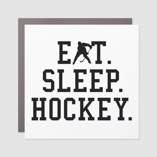 Eat Sleep Hockey - Hockey Lovers        Car Magnet (Front)
