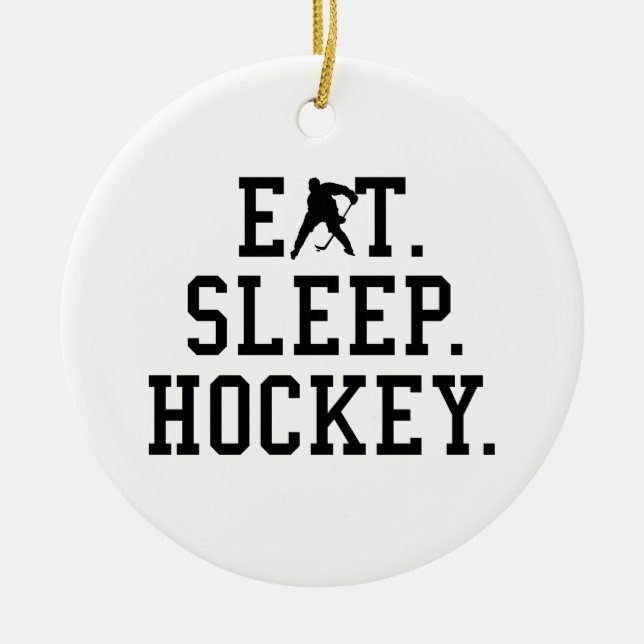 Eat Sleep Hockey - Hockey Lovers     Ceramic Ornament (Front)