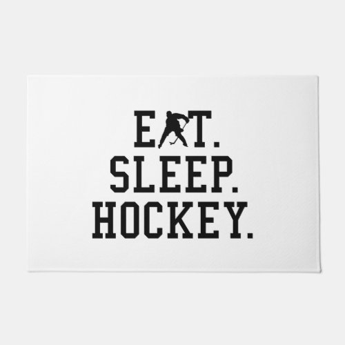 Eat Sleep Hockey _ Hockey Lovers         Doormat