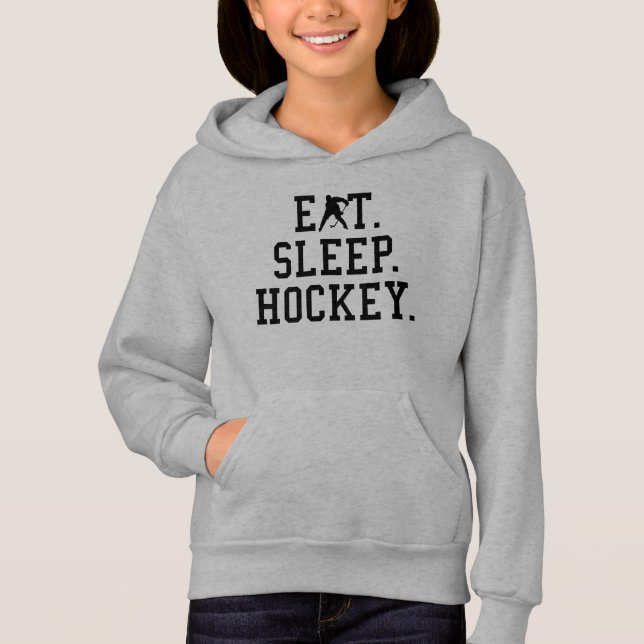 Eat Sleep Hockey - Hockey Lovers       Hoodie (Front)