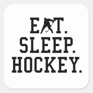 Eat Sleep Hockey - Hockey Lovers       Hoodie Square Sticker