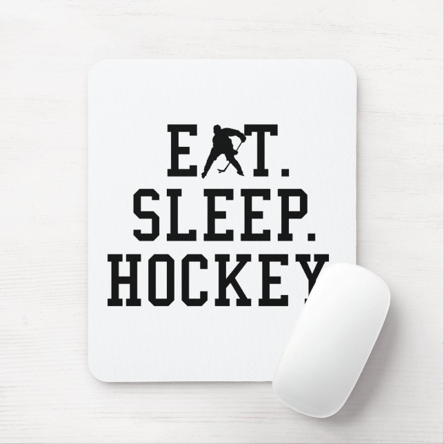 Eat Sleep Hockey - Hockey Lovers        Mouse Pad (With Mouse)