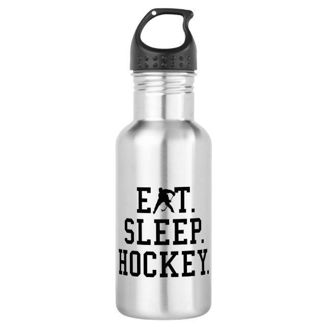 Eat Sleep Hockey - Hockey Lovers       Stainless Steel Water Bottle (Front)