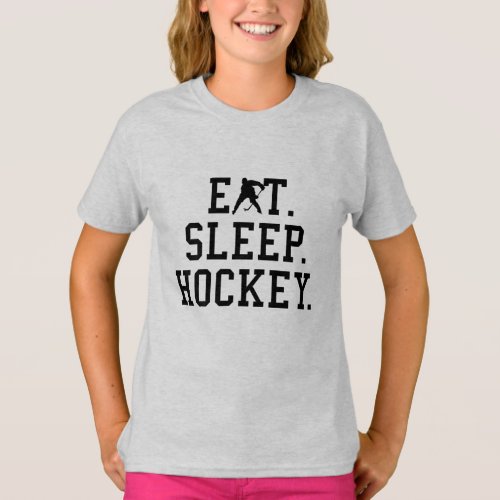 Eat Sleep Hockey _ Hockey Lovers     T_Shirt