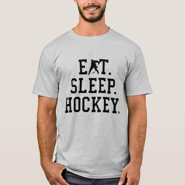 Eat Sleep Hockey - Hockey Lovers T-Shirt (Front)