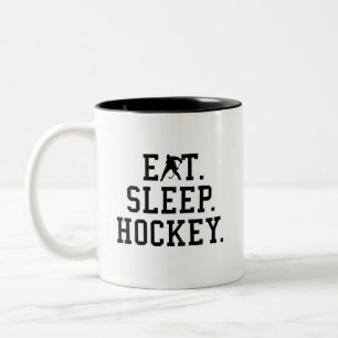 Eat Sleep Hockey - Hockey Lovers         Two-Tone Coffee Mug