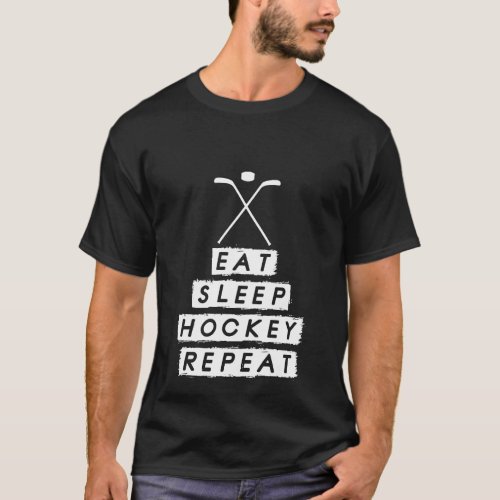 Eat Sleep Hockey Ice Hockey Boy T_Shirt