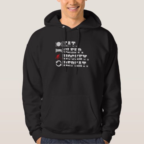 Eat Sleep Hockey  Player Gift Idea Hoodie